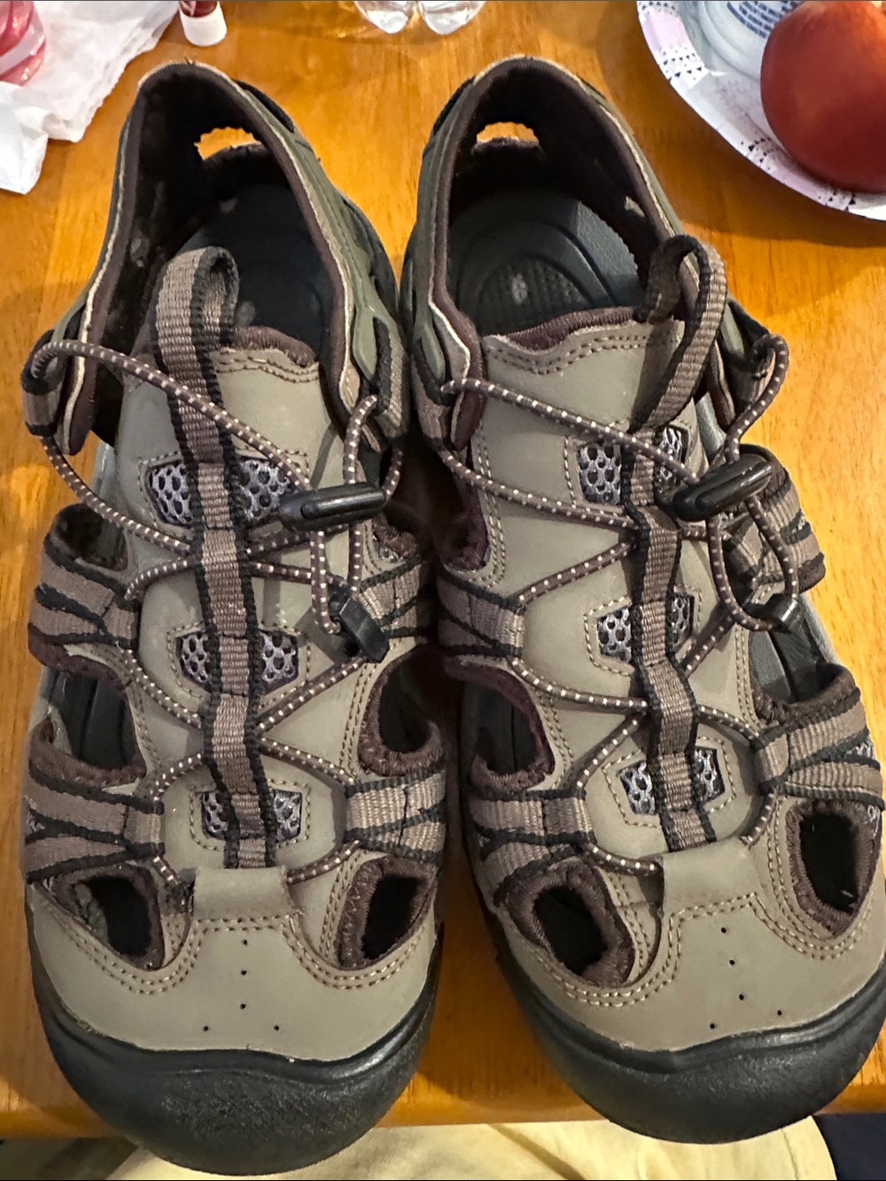 Bass Pro Shops Kids Olive and Brown Outdoor Sandals